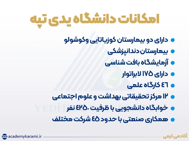 امکانات دانشگاه یدی تپه